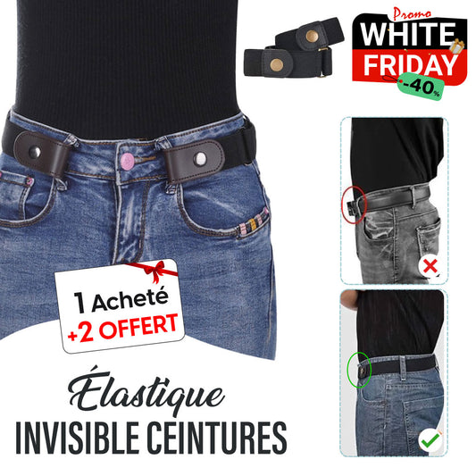 🎉White Friday : Ceinture Élastique Mince Sans Boucle : Confort Et Style Pour Tous !