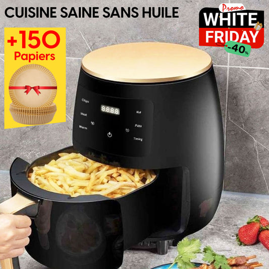 Aire Fryer : Friteuse À Air Sans Huile Avec Écran Tactile Intelligent Et Minuterie Intégrée