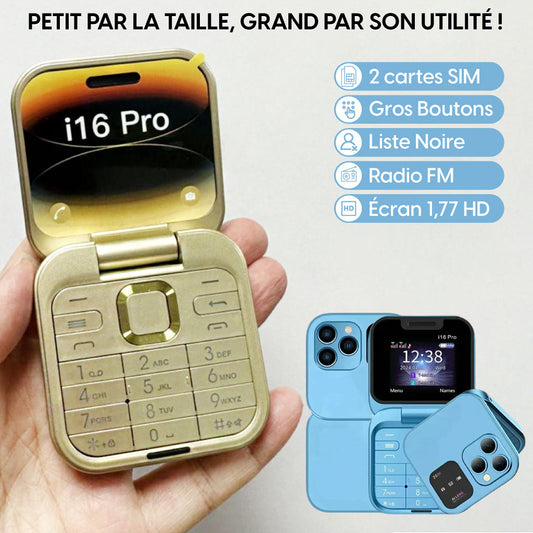 Mini Téléphone Pliable Pro-Flip, Compact Et Pratique